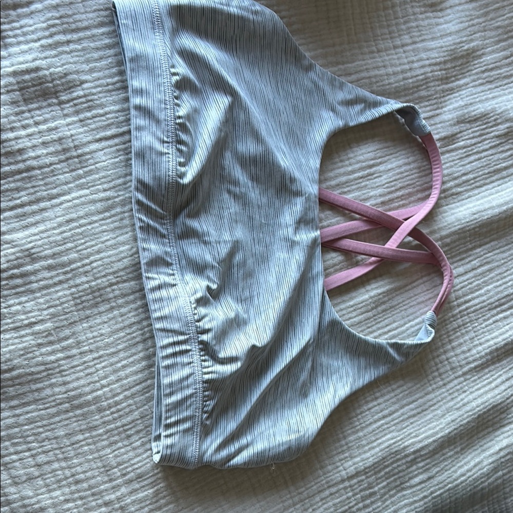 Lululemon Athletica Sports Bra in Gray and Pink